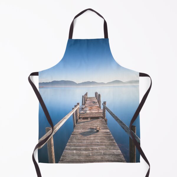 Item preview, Wooden jetty on the lake at sunrise. Torre del Lago Puccini, Italy designed and sold by Stefano Orazzini.