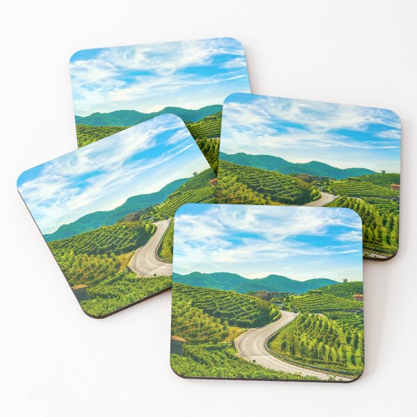 Item preview, Vineyards and road. Prosecco Hills, Unesco Site. Valdobbiadene, Italy designed and sold by Stefano Orazzini.