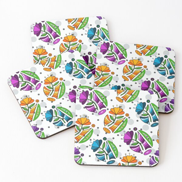 Item preview, Art nouveau flowers designed and sold by NeonEye-Designs.