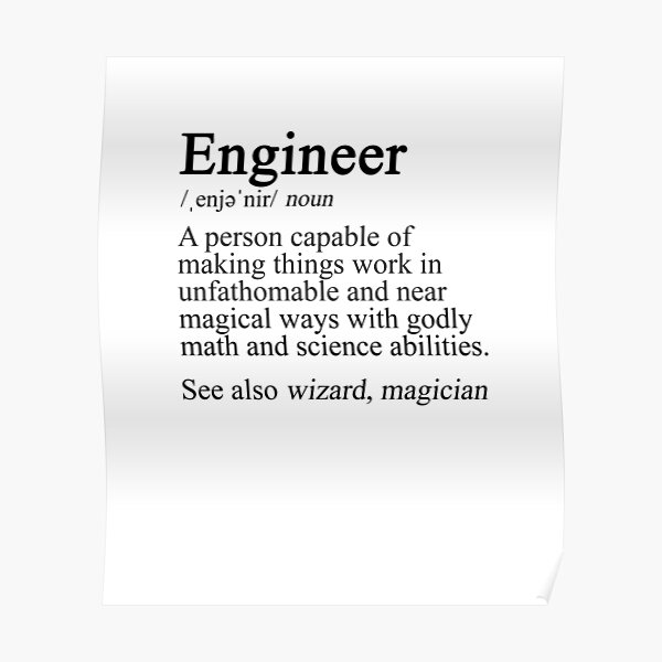 Engineer Definition Poster