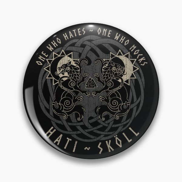 Item preview, Hati & Skoll, Norse Mythology Wolves, Viking Proverb, Sagas,  designed and sold by Proverbial Wisdom Design.