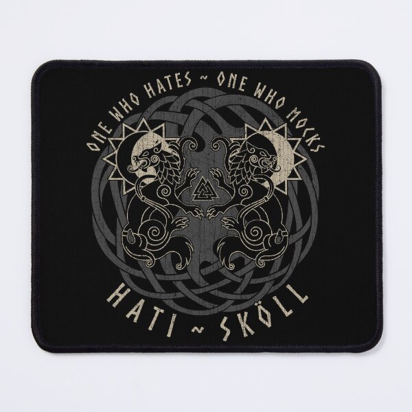 Item preview, Hati & Skoll, Norse Mythology Wolves, Viking Proverb, Sagas, designed and sold by Proverbial Wisdom Design.