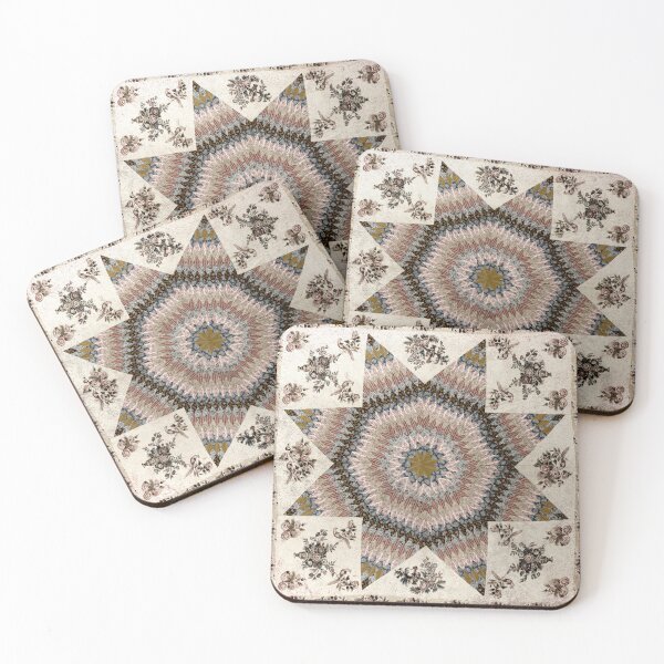 Item preview,  Vintage 'Star of Bethlehem' Quilt Textile Print | Cali Boho | Bossy Cat Home designed and sold by BossyCatHome.