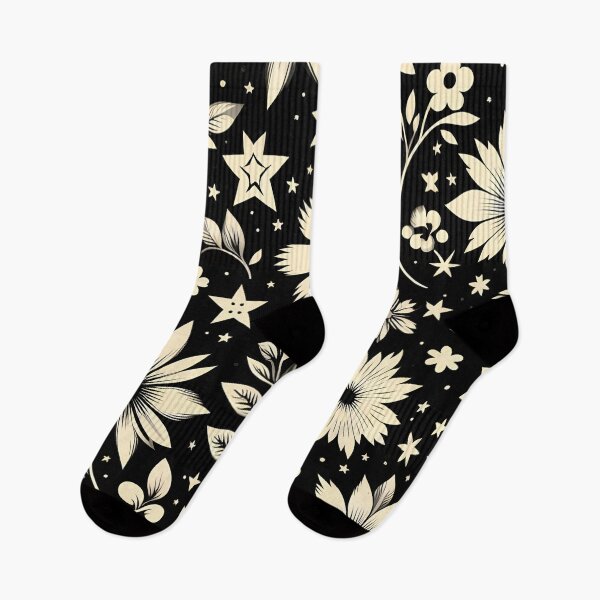 Item preview, Black and Beige Floral Pattern designed and sold by GraphicsClub.