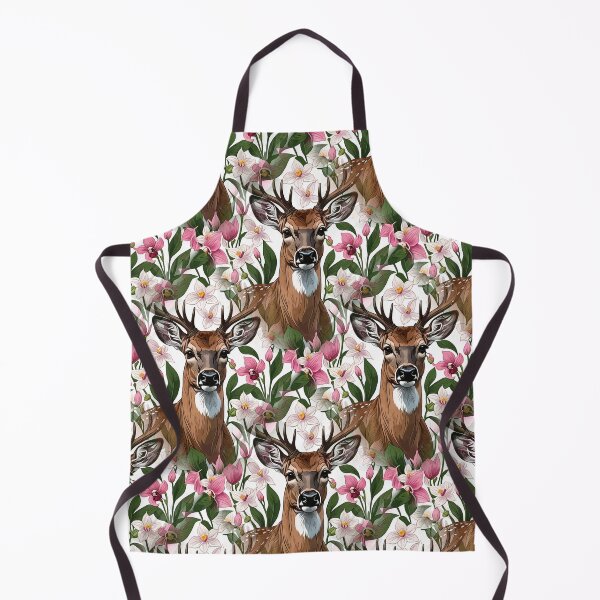 Item preview, New Hampshire White Tailed Deer And Pink Ladys Slipper Pattern 2 designed and sold by taiche.