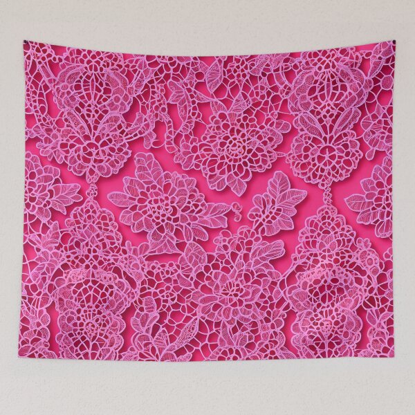 Item preview, Beautiful Pink Intricate Abstract Lace designed and sold by asurtiumgreen.