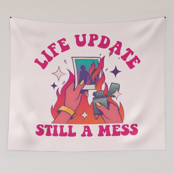 Item preview, Life Update: Still a Mess Humorous funny girly aesthetic meme  designed and sold by Unitepeople.