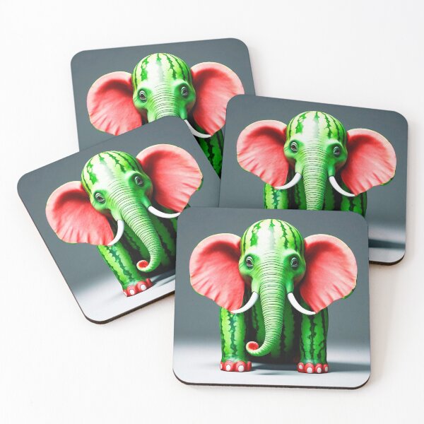 Item preview, watermelon elephant designed and sold by Timilena.