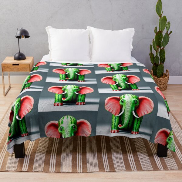 Item preview, watermelon elephant designed and sold by Timilena.