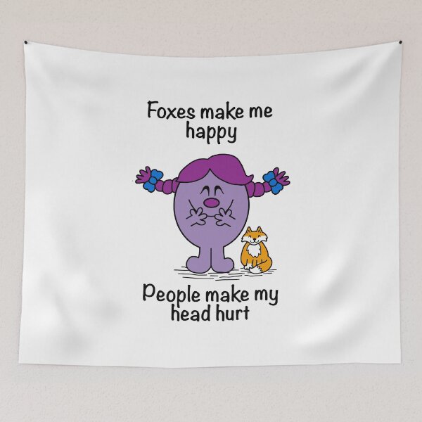 Item preview, Little Miss Foxes Make Me Happy People Make My Head Hurt designed and sold by Scat the cat.