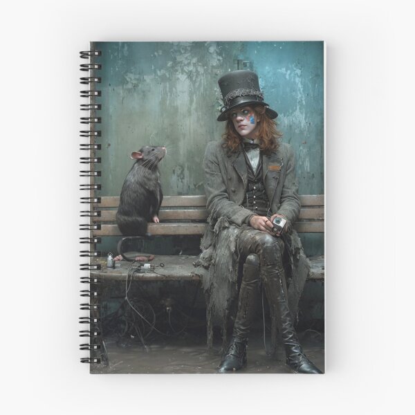 Item preview, Victorian man sitting on a park bench with his pet rat designed and sold by KALEIDOSCOPE UK.