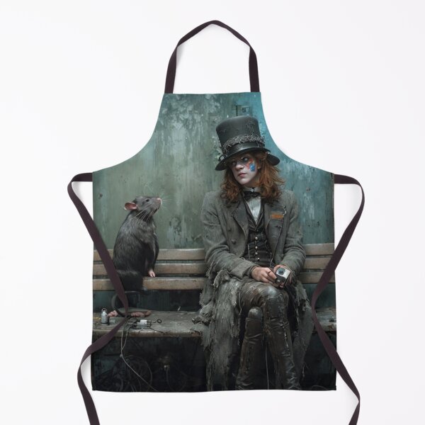 Item preview, Victorian man sitting on a park bench with his pet rat designed and sold by KALEIDOSCOPE UK.