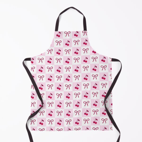 Item preview, checkered pattern with cherries and bows designed and sold by burbura.