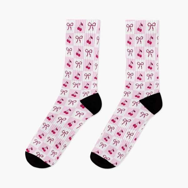 Item preview, checkered pattern with cherries and bows designed and sold by burbura.
