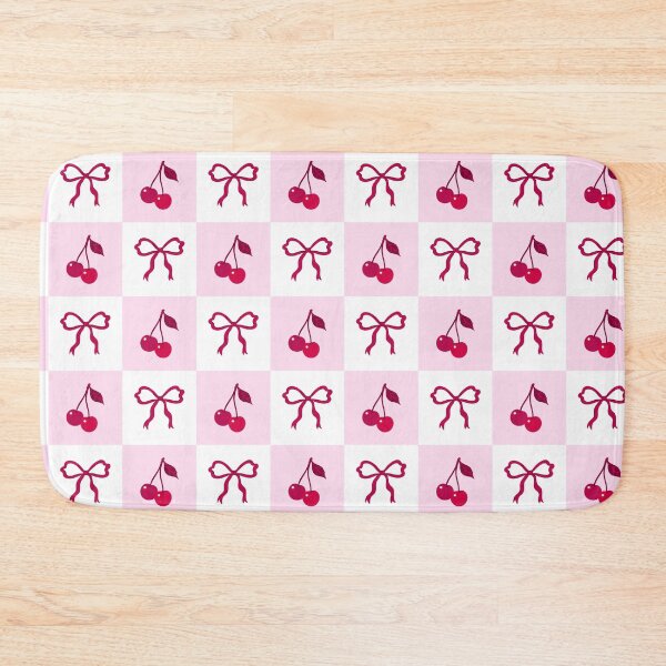 Item preview, checkered pattern with cherries and bows designed and sold by burbura.