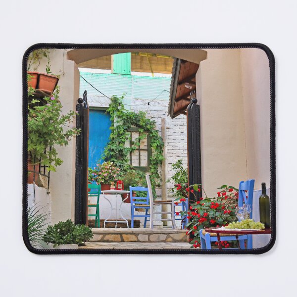Item preview, Wine and grapes on the table in Parga Greece designed and sold by goceris.