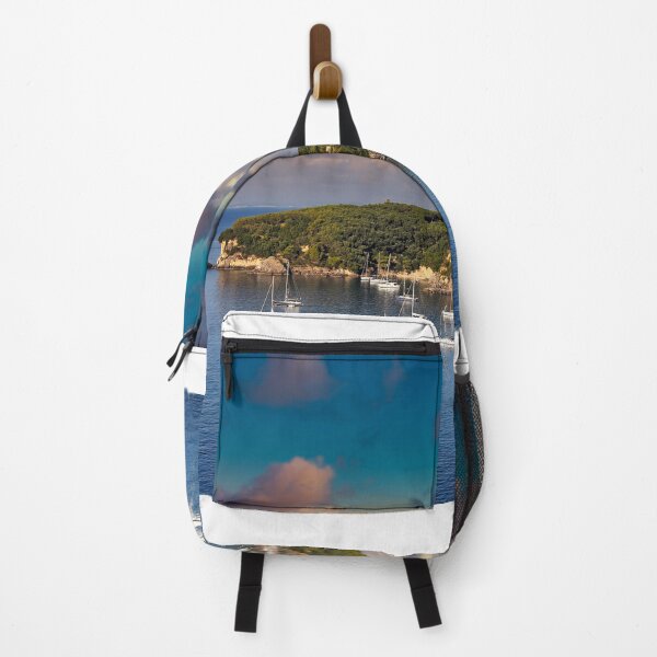 Item preview, Sunset sky over yachts and sailboats Valtos beach in Parga Greece designed and sold by goceris.