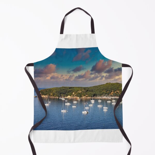 Item preview, Sunset sky over yachts and sailboats Valtos beach in Parga Greece designed and sold by goceris.