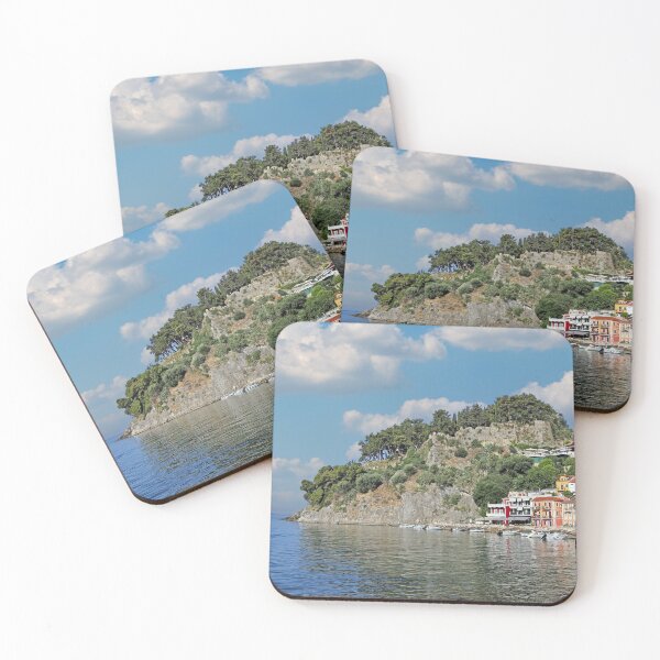 Item preview, Old colorful buildings and castle in Parga Greece designed and sold by goceris.