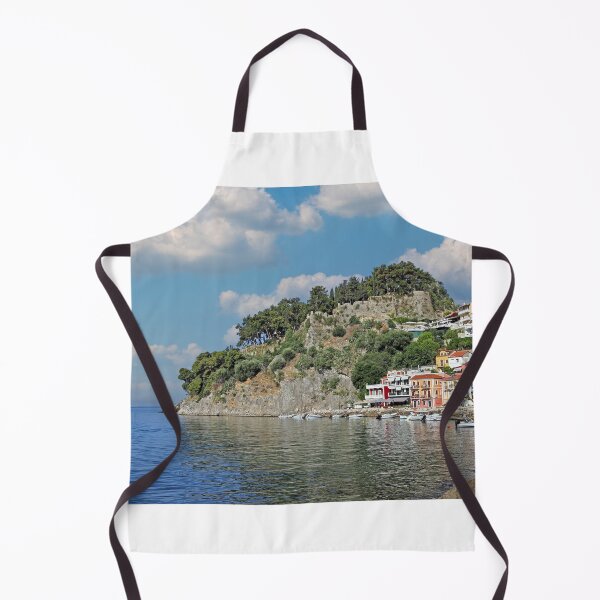 Item preview, Old colorful buildings and castle in Parga Greece designed and sold by goceris.