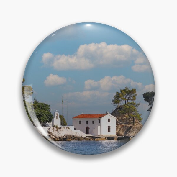 Item preview, Greek orthodox church on island Panagias in Parga Greece designed and sold by goceris.