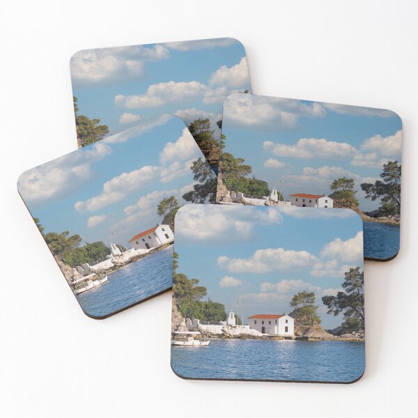 Item preview, Greek orthodox church on island Panagias in Parga Greece designed and sold by goceris.
