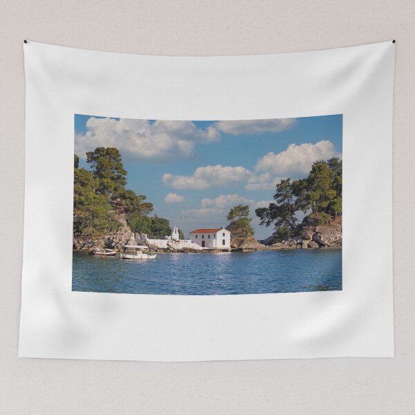 Item preview, Greek orthodox church on island Panagias in Parga Greece designed and sold by goceris.