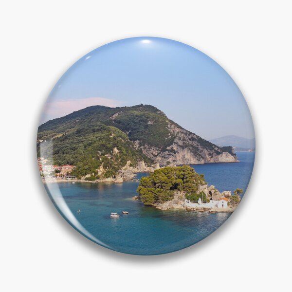 Item preview, Greek orthodox church on island Panagias and Parga town Greece designed and sold by goceris.