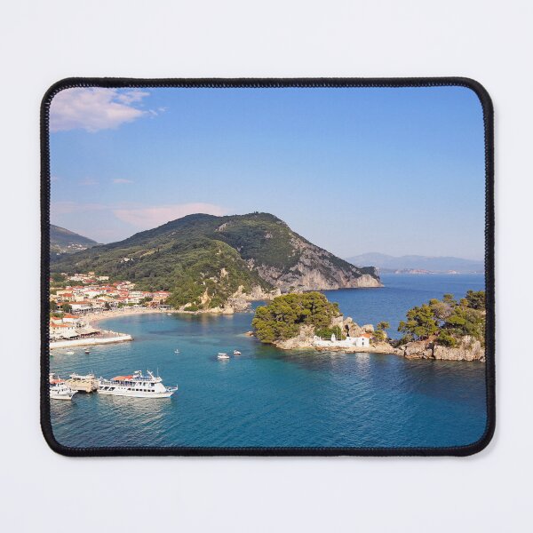 Item preview, Greek orthodox church on island Panagias and Parga town Greece designed and sold by goceris.