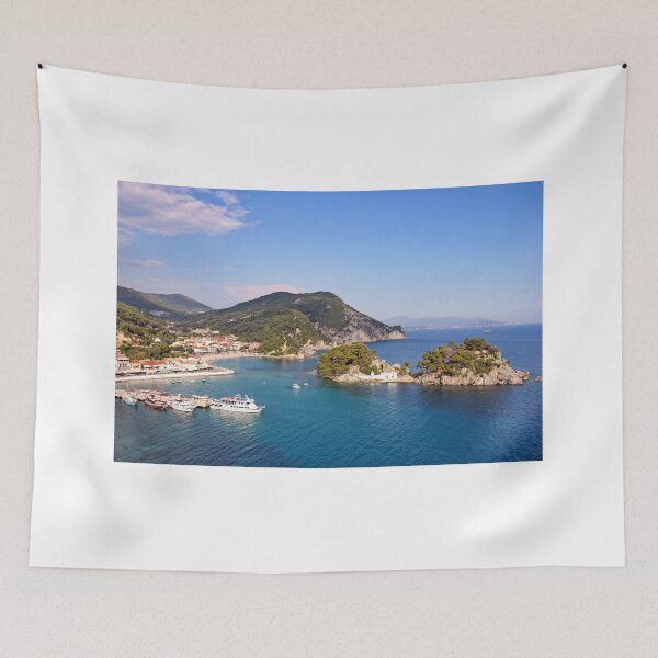 Item preview, Greek orthodox church on island Panagias and Parga town Greece designed and sold by goceris.