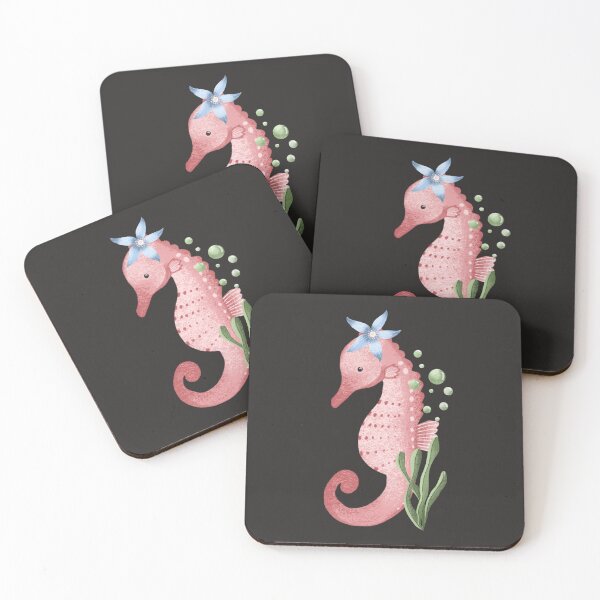 Item preview, Pink sea horse with bubbles designed and sold by pinkyfish1010.