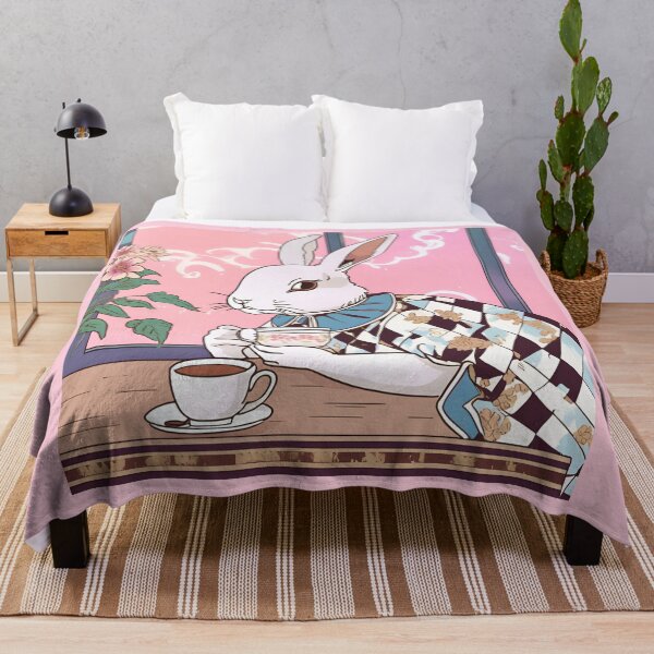 Item preview, Vintage Giant Chinchilla Rabbit Drinking Coffee designed and sold by wigobun.