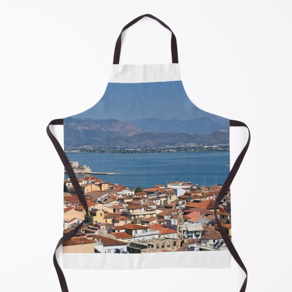 Item preview, Old town Nafplio and Bourtzi Venetian water fortress cityscapes designed and sold by goceris.