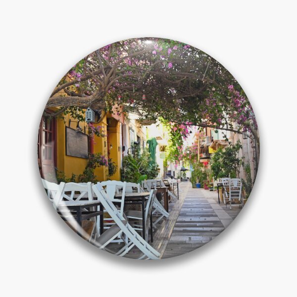 Item preview, Morning in the narrow streets of Nafplion town with Bougainvillea flowers designed and sold by goceris.