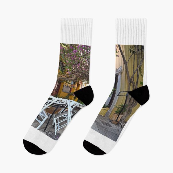 Item preview, Morning in the narrow streets of Nafplion town with Bougainvillea flowers designed and sold by goceris.