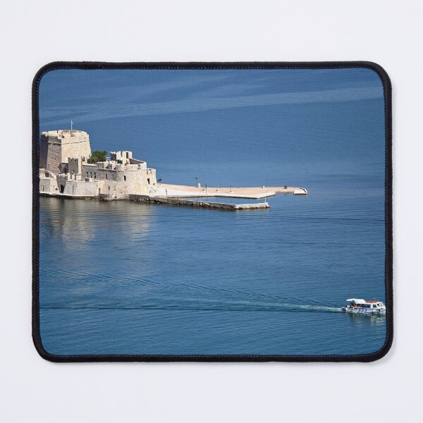Item preview, Bourtzi Venetian water fortress in Nafplio, Peloponnese, Greece aerial view designed and sold by goceris.