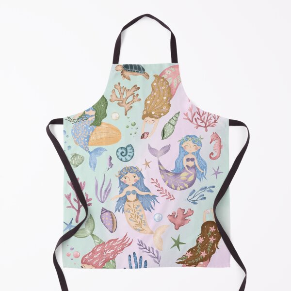 Item preview, Enchanting mermaids ocean print designed and sold by pinkyfish1010.