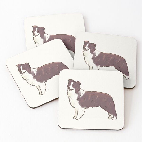 Item preview, Brown border collie dog illustration  designed and sold by Artofmayara.