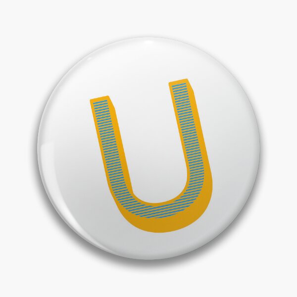 Item preview, Isometric Striped Letter U | Capital Letters - Stripe Typography Collection designed and sold by uncoXab.