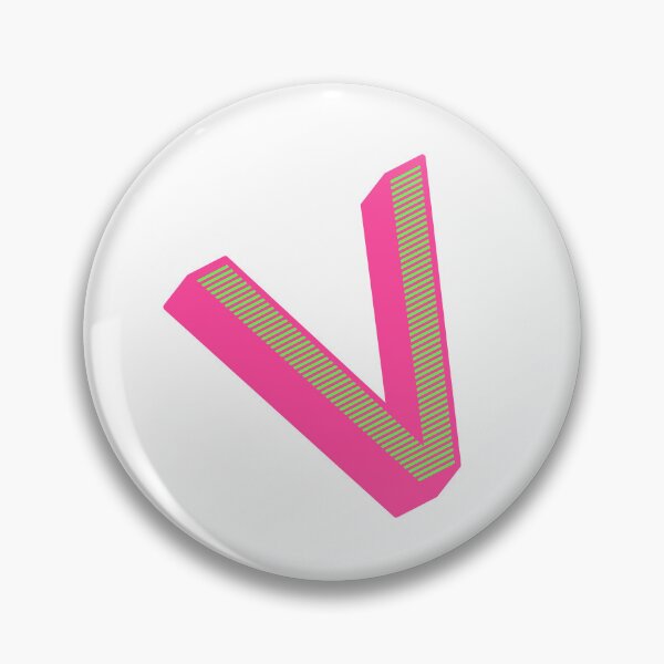 Item preview, Isometric Striped Letter V | Capital Letters - Stripe Typography Collection designed and sold by uncoXab.