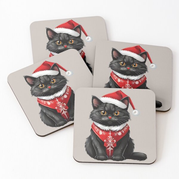 Item preview, Christmas Santa Black Cat designed and sold by Creative.Shop.
