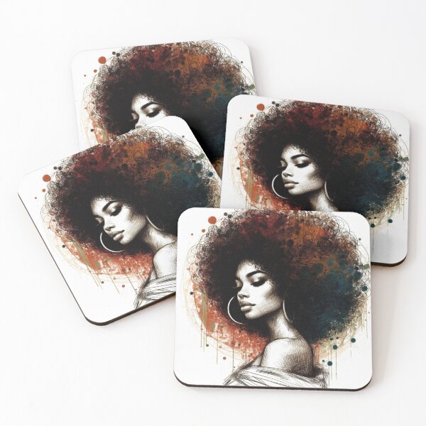 Item preview, Mujer pelo afro designed and sold by Liferbys.