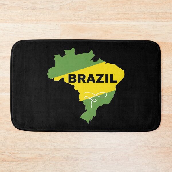 Item preview, Brazil Map With Brazil Word designed and sold by Luxuriously.