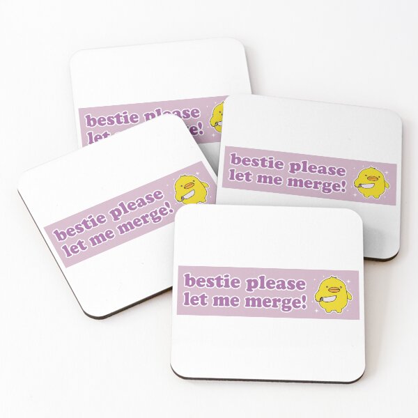 Item preview, Bestie Please Let Me Merge Duck Meme Cute Bumper designed and sold by BUMPER-STICKERS.