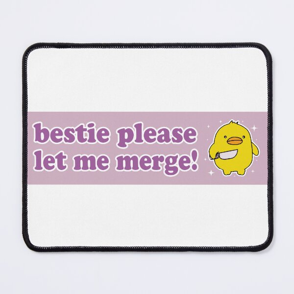 Item preview, Bestie Please Let Me Merge Duck Meme Cute Bumper designed and sold by BUMPER-STICKERS.