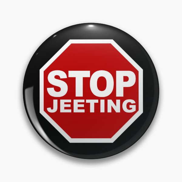 Item preview, Stop Jeeting (Don't Sell • Stop Road Sign • Viral Quote about Crypto Trading) designed and sold by SassyClassyMe.