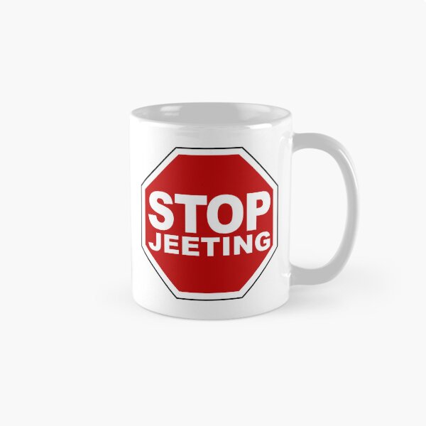 Item preview, Stop Jeeting (Don't Sell • Stop Road Sign • Viral Quote about Crypto Trading) designed and sold by SassyClassyMe.