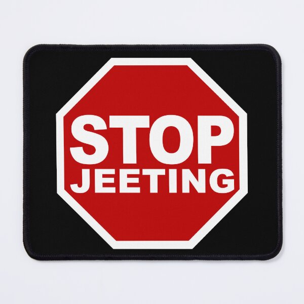 Item preview, Stop Jeeting (Don't Sell • Stop Road Sign • Viral Quote about Crypto Trading) designed and sold by SassyClassyMe.