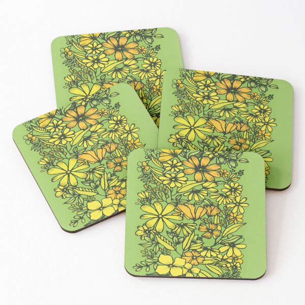 Item preview,  Floral in Green and Yellow designed and sold by Hélène Carmona.