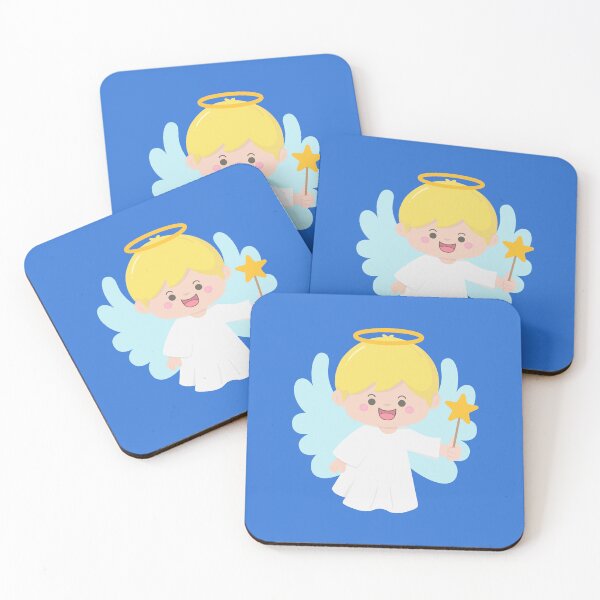 Item preview, Hand drawn cute cartoon christmas angel boy designed and sold by nuchz.